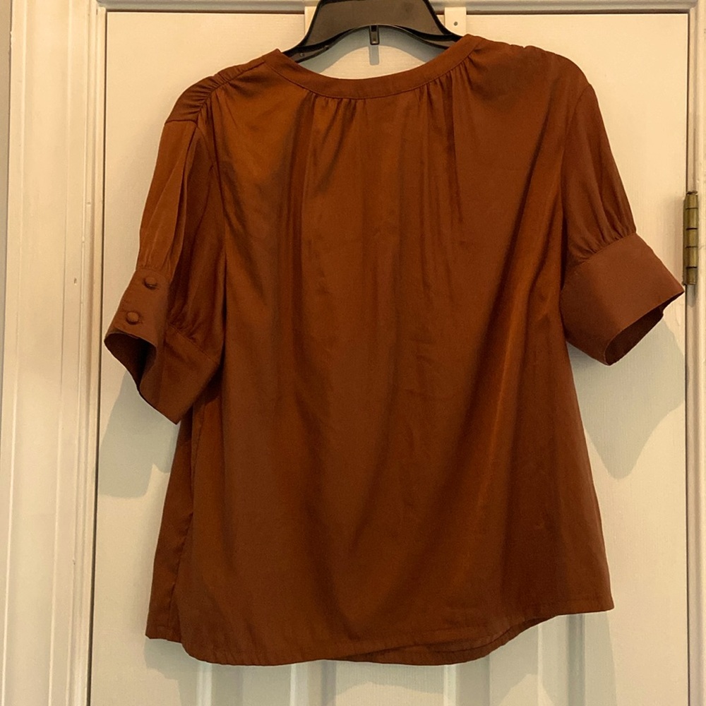 Worthington short-sleeved blouse, Size M, bronze
